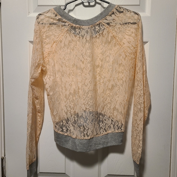 BNWT DEB SHEER LACE SWEATSHIRT STYLE TOP SIZE L W MATCHING CAMI SIZE XL - Picture 5 of 7